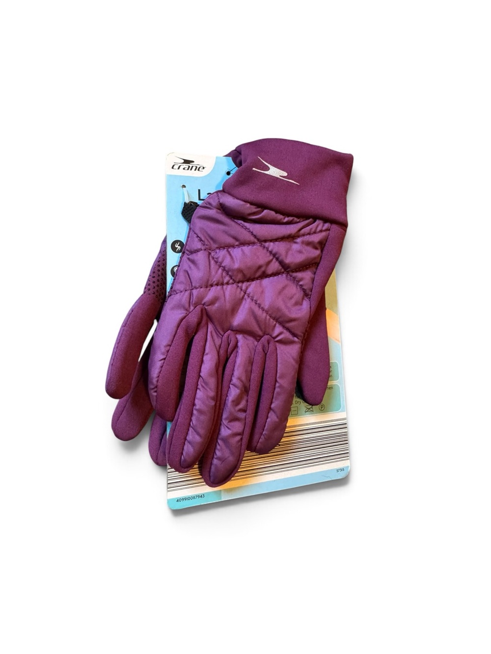NWT Crane Women's Quilted Thermal Puffer Gloves New Size L